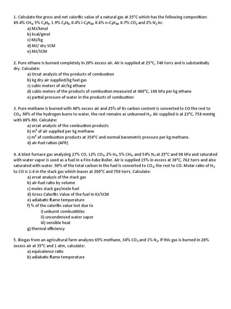 Gaseous Fuels PDF Combustion Propane