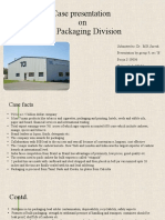 Case Presentation On TCI Packaging Division