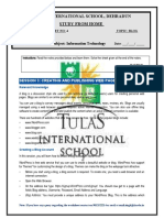 Tula'S International School, Dehradun Study From Home: Subject: Information Technology