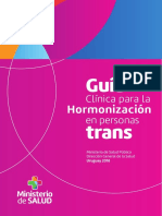 Guia Clinica para La Hormonizacion en Personas Trans MSP Uruguay 2016 Version Con Fe Erratas PDF