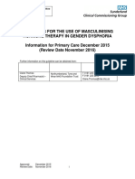 SCCG Gender Dysphoria Masculinising Hormones Dec 2015 PDF