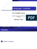 Python Language: Modules: The FOSSEE Group