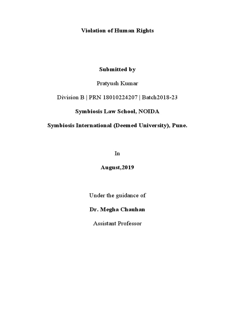 India Human Rights Violations Analysis | PDF | Human Rights | Virtue