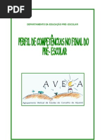 Perfil DE COMPETÊNCIAS no final do Pré-Escolar