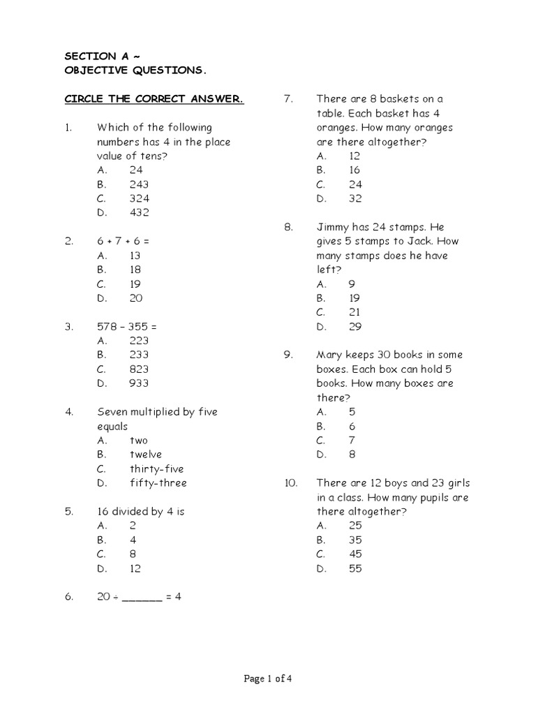 Math Practice Questions for Students | PDF | Teaching Mathematics