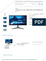 Monitor para PC AOC B1 22B1H 21,5” LED - Widescreen Full HD HDMI VGA - Monitor para Computador - Magazine Luiza