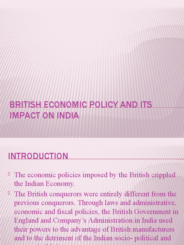 British Economic Policies in India (1757-1857) | PDF