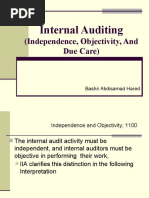 Internal Auditing: (Independence, Objectivity, and Due Care)