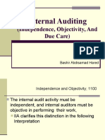 Internal Auditing: (Independence, Objectivity, and Due Care)