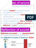 Properties of Sound: Medium Ongitudinal 332m/s 20Hz 20,000Hz Reflected Refracted Diffracted Can't