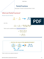 Partial Fractions Partial Fractions