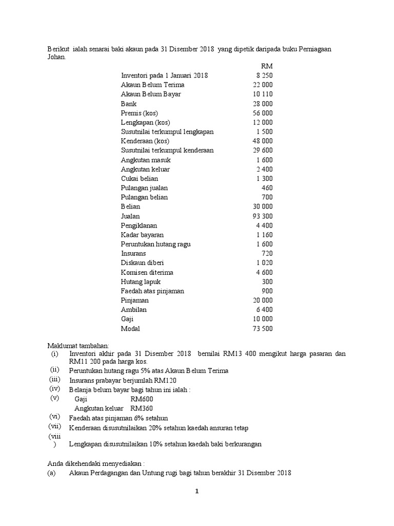 Modul 8 7 Penyata Kewangan Dengan Pelarasan 1 Pdf