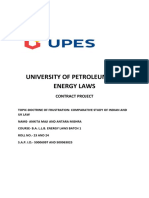 University of Petroleum and Energy Laws: Contract Project