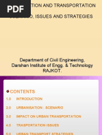 Lect-1 URBANISATION & TRANSPORTATION - SCENARIO, ISSUES AND STRETEGIES