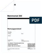 Siemens Mammomat 300 Maintenance Protocol_DE