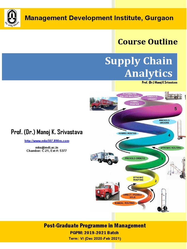 Course Outline SCA PGP 2019-21 | PDF | Analytics | Supply Chain Management