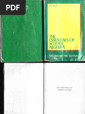 Essentials of School Algebra - AB Mayne | PDF