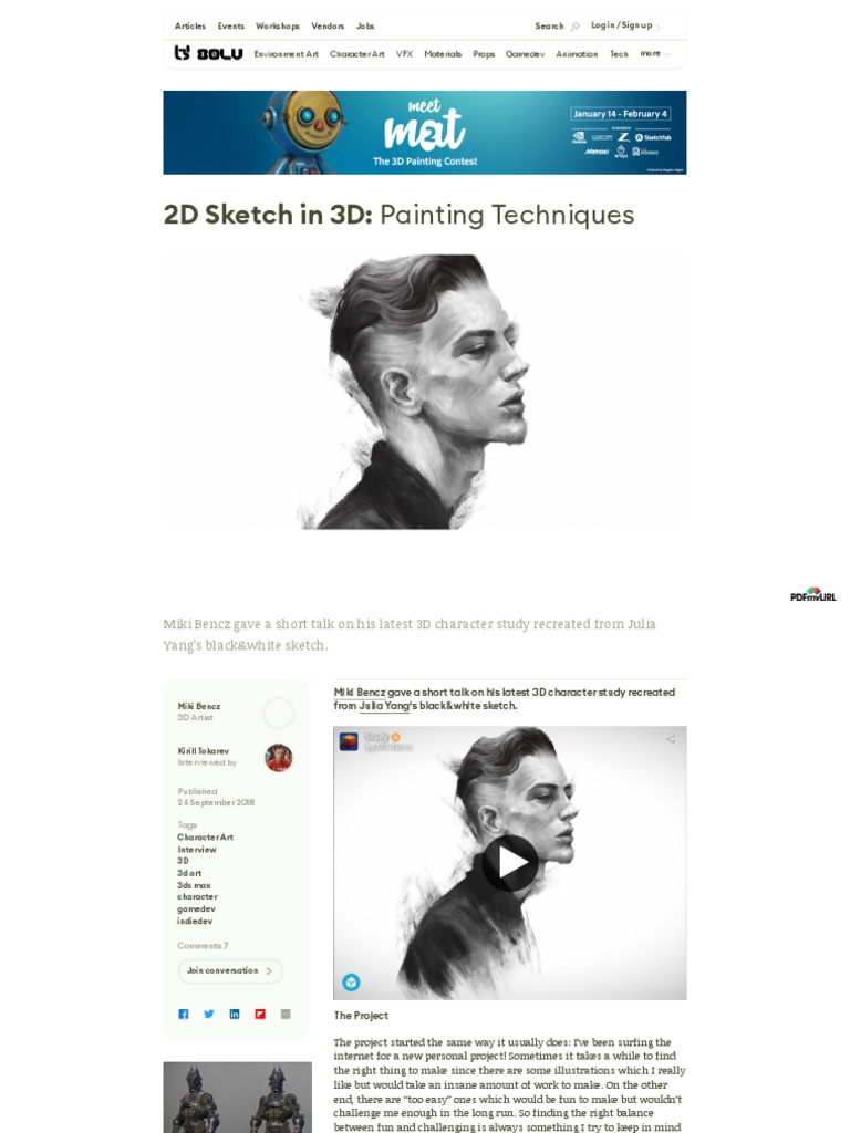 80 - LV - Articles - 2d Sketch in 3d Painting Techniques | PDF | 3 D ...