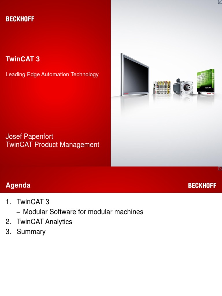 Twincat 3: Josef Papenfort Twincat Product Management | PDF | Object ...