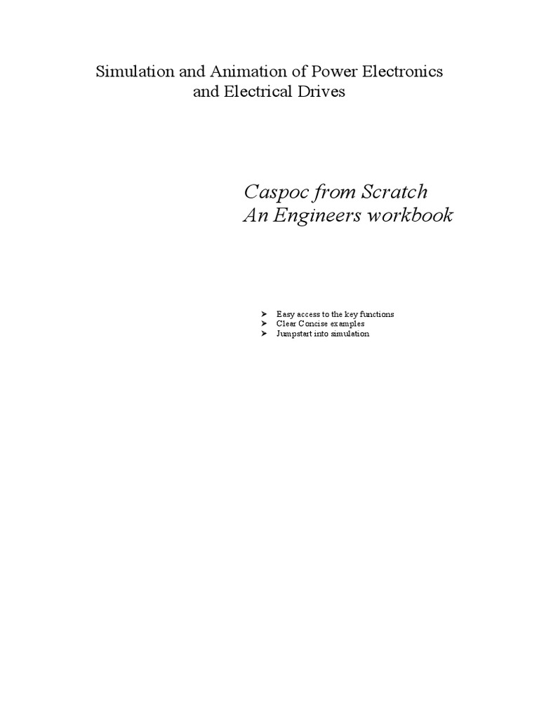 Caspoc From Scratch An Engineers Workbook Simulation and Animation of