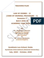 TP - Law of Crimes Paper II Criminal Procedure Code I - July-October 2020
