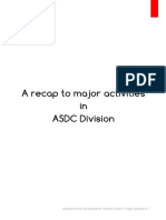 A Recap of Activities in ASDC Division