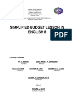 Simplified Budget Lesson in English 8: Mapanas Agro-Industrial High School
