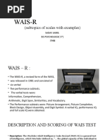 Wechsler Adult Intelligence Scale (WAIS) | PDF | Wechsler Adult ...