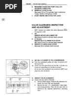 Valve Clearance Inspection and Adjustment