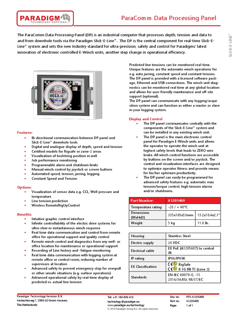 PTS DataSheet A1205469 Data Processing Panel | PDF | Real Time ...