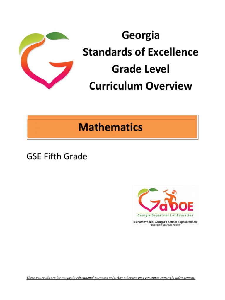 5th Math Grade Level Overview | PDF | Bracket | Fraction (Mathematics)