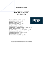 Serban Nichifor: Sacred Music (1990-1992)