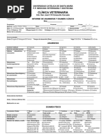 Formato de Historia Clínica Veterinaria | PDF | Examen físico