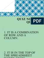 Quiz No 2 Excel