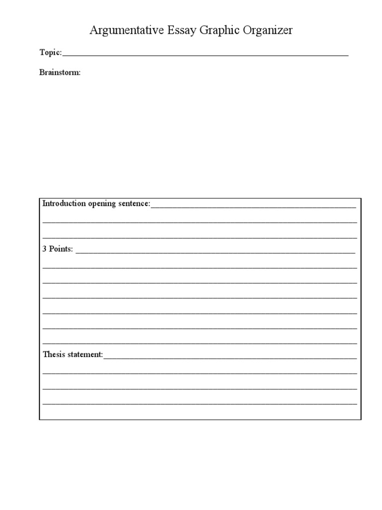 Argumentative Essay Graphic Organizer | Essays | Semiotics