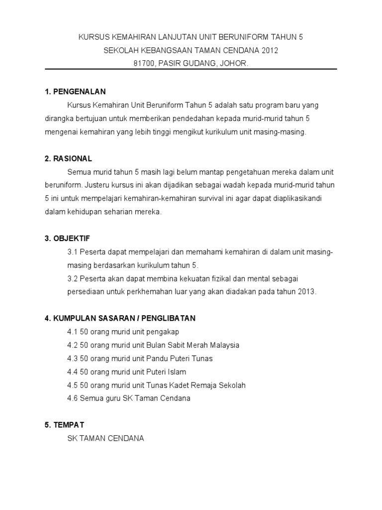 Kertas Kerja Thn 5 Pdf