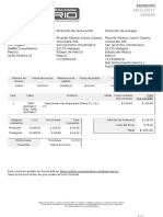 Dirección de Facturación Dirección de Entrega: Número de Invoice Fecha de Invoice Referencia de Pedido Fecha de Pedido Id