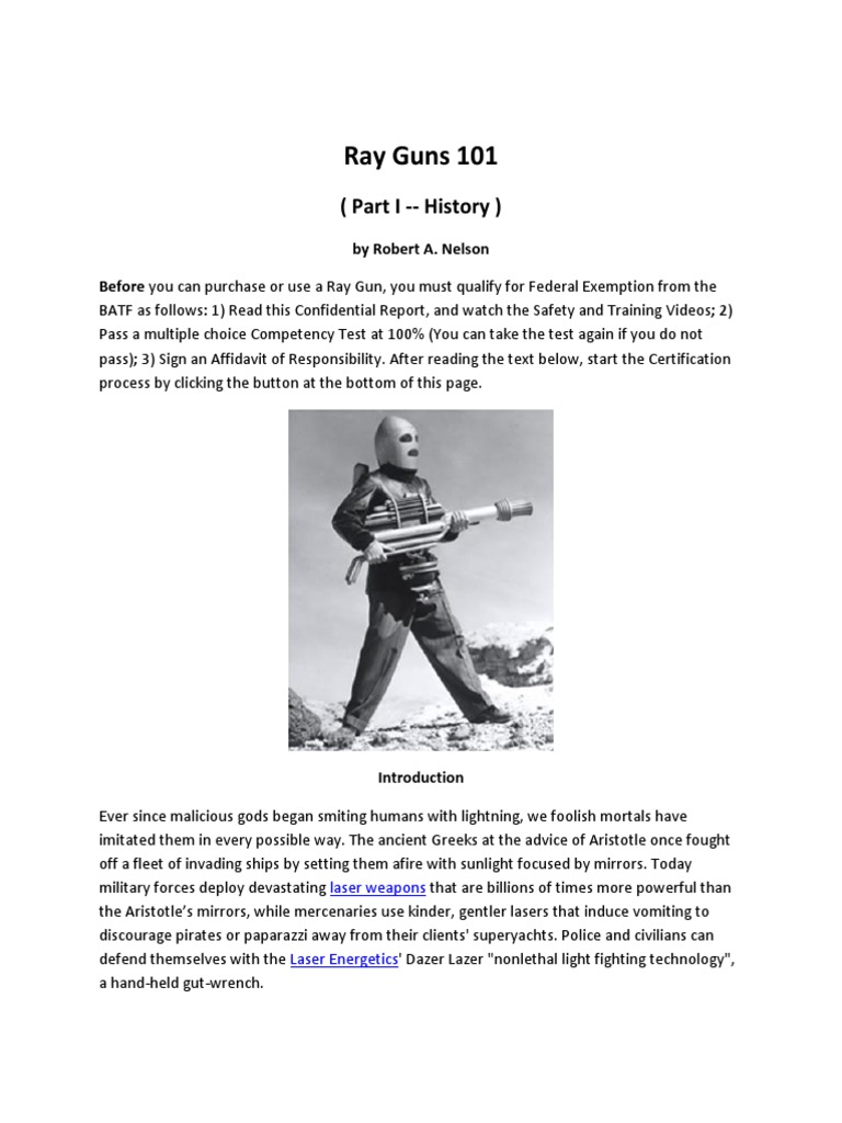 History of Ray Gun Inventions | PDF | Science | Technology (General)