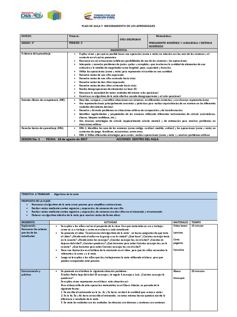 Adición y Sustracción Con El Ábaco para Primero de Primaria PDF, PDF, Sustracción