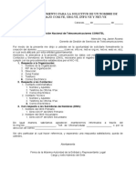 Modelo Documento Solicitud Nombre Comercial Estado