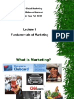 Lecture 1 - Fundamentals of Marketing
