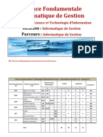 Régime Des Etudes Licence Fondamentale en Informatique de Gestion PDF