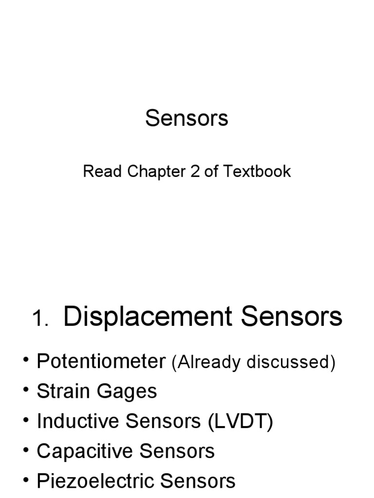 Sensors Read Chapter 2 of Textbook PDF Inductor Transformer