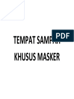 Tempat Sampah Khusus Masker