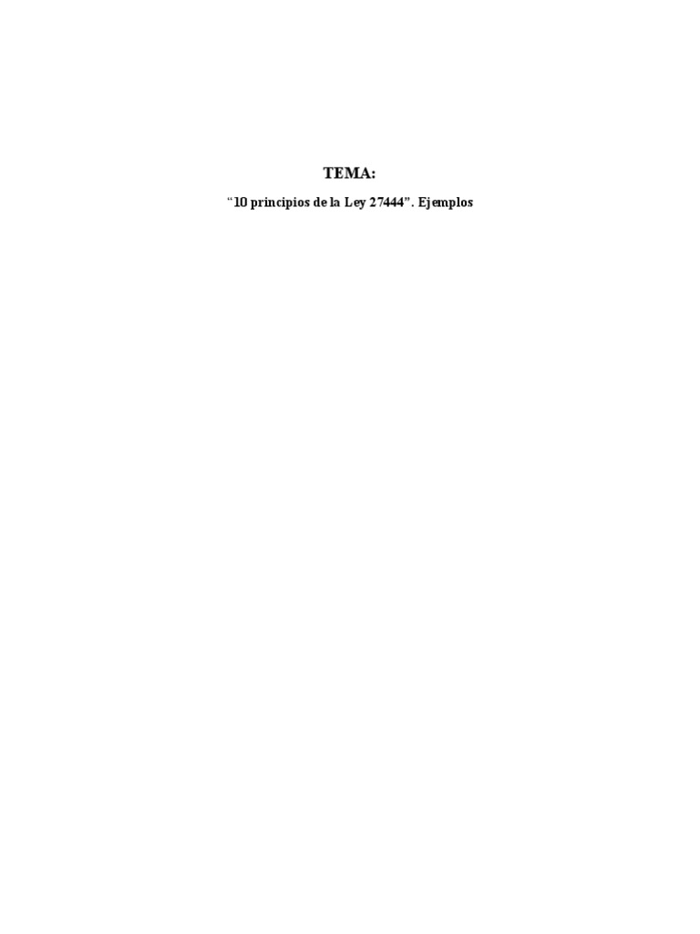 Principios de la Ley 27444 y Ejemplos | PDF | Derecho
