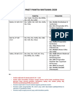 Jadwal Piket Panitia Matsama 2020