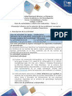 Guía de Actividades y Rúbrica de Evaluación - Unidad 2 - Tarea 2 - M Presentar Informe Con La Solución de Los Problemas Conceptos Básicos y Estados Financieros