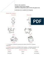 Ficha Género Del Sustantivo PDF