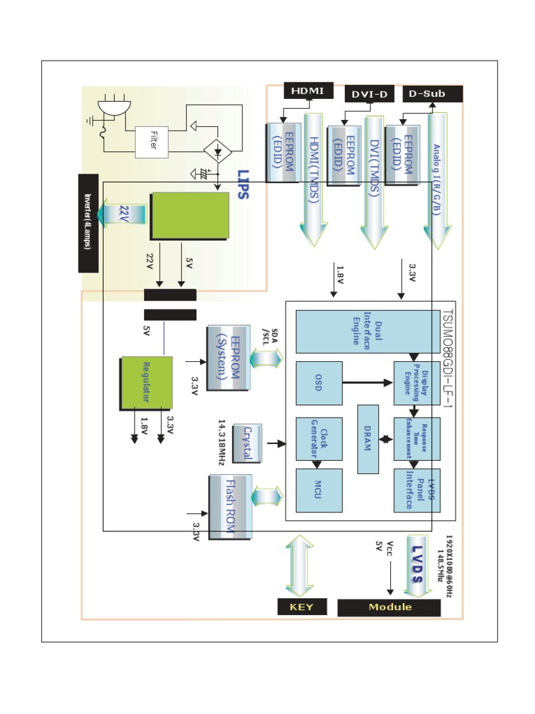 W2261V Schematics | PDF | Display Technology | Electrical Engineering