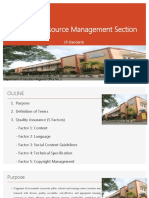 Learning Resource Management Section: LR Standards
